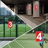 Panneaux numérotés en aluminium pour terrains de tennis, signalétique pour parkings et espaces publics, panneaux métalliques résistants aux intempéries et faciles à installer
