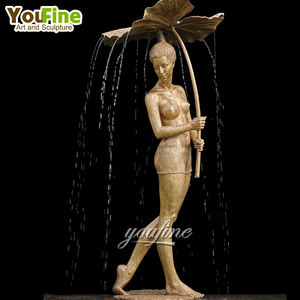 Sculpture de fontaine d'eau en bronze moderne pour l'extérieur, le jardin, le parc, l'hôtel, la place, avec <span class=keywords><strong>des</strong></span> cheveux qui coulent - Product Image 6