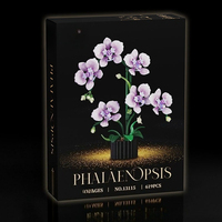 Meiji 13115 Phalaenopsis Fleurs d'orchidée en pot, kit de modélisation de plantes artificielles, puzzle, cadeau d'anniversaire pour adultes, ensembles de blocs de construction