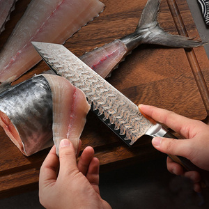 Cuchillo de <span class=keywords><strong>Chef</strong></span> Kiritsuke Kitchenbliss de 8 Pulgadas, 73 Capas de Cobre Damasco, Cuchillo Japonés Gyuto VG10 Profesional para Rebanar - Product Image 3