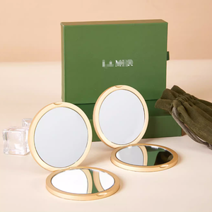 Tùy Chỉnh Biểu Tượng Kim Loại Vòng Tròn Mạ Vàng Mini Du Lịch Trang Điểm Gương Khuyến Mại Quà Tặng Túi Nhỏ Gọn Gương - Product Image 6