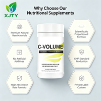 Complément alimentaire naturel sans gluten pour femmes adultes, marque privée OEM, favorise l'apparence plus volumineuse et augmente le volume des cheveux.