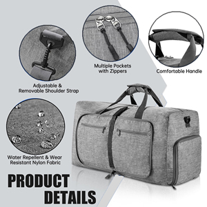 2026 <b>Large</b> Capacity High Quality Foldable Polyester <b>Duffel</b> <b>Bag</b> with Zipper Closure Fashionable Hand Fitness Travel Sports <b>Bag</b> - Product Image 2