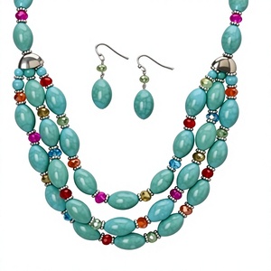 Meilleur Collier Multicouche Perlé Élégant et Fantaisie pour Femme, Bijou en Pierre d'Agate Ronde Naturelle, Pièce Tendance en Pierre Précieuse - Product Image 4
