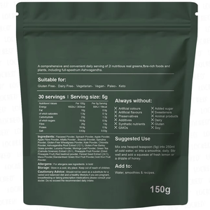 21 <strong>Greens</strong> Blend Powder Refill Pouch Multivitamin Gut Health Support Athletic Vegan Supplement Weight Loss 180g 30 Daily Servings - Product Image 5