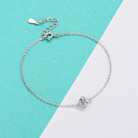Bracelet en argent sterling S925, cercle plaqué or, minimaliste, personnalisé, tendance, subtilement luxueux, avec moissanite