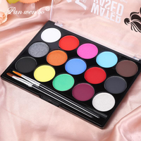 Kit Profesional de Maquillaje Corporal FX de 15 Colores, Pintura Corporal y Facial a Base de Agua, No Tóxica e Hipoalergénica para Halloween, Cosplay y Festivales