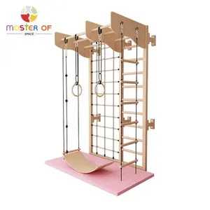 Indoor Houten Zweedse Ladder Muur Set Kids Kraam Bars Voor Oefening W01D171