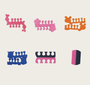 Kit de séparateurs d'orteils longue durée avec lime à ongles, polissoir et éponge pour ongles en gel, acrylique et naturels – Outils complets de soin des pieds - Product Image 5