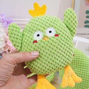 New Eco-Friendly Cartoon <b>Plush</b> Sleep Companion Green Chicken Durable Chew Toy for Dogs Sound Toy Daily Use Wholesale - Product Image 4
