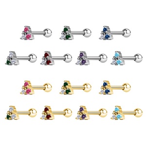 Bông tai dạng khuyên hình bướm hoa bằng thép không gỉ, thuộc bộ sưu tập Giấc mơ đêm hè, thiết kế độc đáo. - Product Image 5