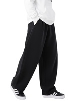 Pantalon de survêtement mi-long pour homme en molleton polyester/coton épais plissé 3D, écologique, anti-plis, avec cordon de serrage, nouveau style printemps