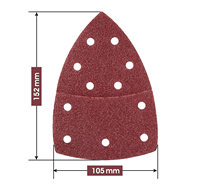 En stock 100 pièces de tampons abrasifs pour ponceuse orbitale 105x152mm 11 trous, grains 40/80/120/180, auto-agrippants, pour ponçage de précision du bois et du métal, livraison rapide