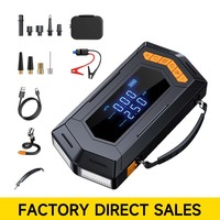 16000mAh Jump Starter Handheld Car Air Pump Phone Charge SOS Strobe Multiply Lighting Modes Motorcycle Bike Ball Inflator