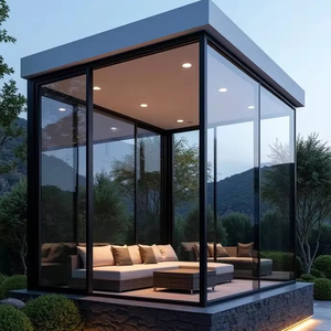 Pérgola Bioclimática <span class=keywords><strong>de</strong></span> Aluminio Premium con Luces LED, Calefactores, Estructura Impermeable con Recubrimiento <span class=keywords><strong>en</strong></span> Polvo, Gazebo Moderno para Jardín <span class=keywords><strong>de</strong></span> Lujo al Aire Libre - Product Image 1