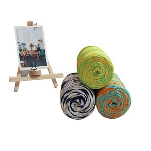 Fil T-Shirt 100 % Polyester Tricoté <span class=keywords><strong>à</strong></span> la Main, Motifs Colorés, Matériau Fantaisie pour Sacs au Crochet et Projets Créatifs - Product Image 3