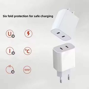 Dual <b>Type</b> <b>C</b> Wall Charger 40W PD QC3.0 Fast Charging <b>USB</b> <b>C</b> Mobile Phone Wall Adapter - Product Image 4