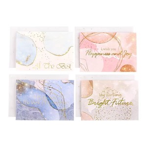 Tarjetas de Felicitación Plegables con Lámina Dorada, Elegantes y Minimalistas, de <span class=keywords><strong>la</strong></span> Serie Bendiciones en <span class=keywords><strong>la</strong></span> Luz - Product Image 5
