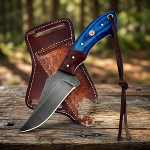 Cuchillo Plegable de Acero al Carbono Forjado a Mano, Hoja de Una Pieza, Punta Caída, Multifuncional, Grado Industrial, para Camping y Rescate - Product Image 3