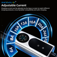 Chargeur EV portable Shineyou, commande via l'application Tuya, câble de charge Type 2, 3.6/7.4/11/22 kW, 10A-32A réglable, directement de l'usine