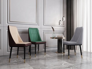 <span class=keywords><strong>Silla</strong></span> de comedor de alta calidad, moderna, sencilla, <span class=keywords><strong>ligera</strong></span>, de lujo, de cuero, <span class=keywords><strong>barata</strong></span>, para hotel, <span class=keywords><strong>silla</strong></span> de comedor de metal - Product Image 3