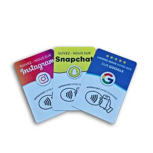 <span class=keywords><strong>Google</strong></span> Review Social Media Tap Carte NFC Connect Carte cadeau de vente au détail Carte d'examen intelligente NFC réutilisable avec code QR - Product Image 2