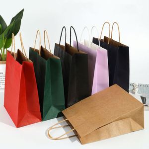 ถุงกระดาษคราฟท์พิมพ์โลโก้ตามสั่งสำหรับใส่สินค้า - Product Image 2