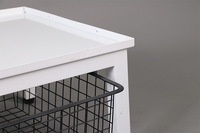 Meuble de rangement pour machine à laver avec panier, pour salle de bain et buanderie