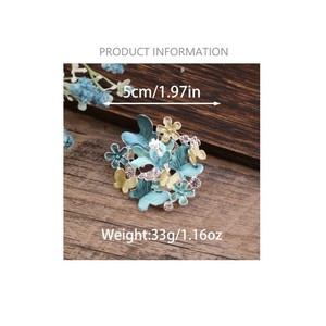 Broche Magnético Elegante de Flor com Strass e Esmalte, em Liga Metálica, com Design de Borboleta e Alfinete de Segurança, para Noivado e Casamento Feminino - Product Image 6