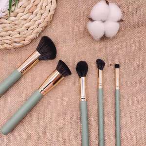 YRX 5 pièces cyan en bois manche court pratique pour transporter des lots <span class=keywords><strong>de</strong></span> stockage soins <span class=keywords><strong>de</strong></span> beauté <span class=keywords><strong>de</strong></span> haute qualité <span class=keywords><strong>pinceau</strong></span> <span class=keywords><strong>de</strong></span> <span class=keywords><strong>maquillage</strong></span> personnalisé - Product Image 3