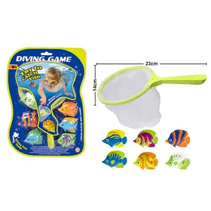 Juguetes de buceo para niños, juego subacuático para atrapar peces, incluye red para atrapar peces