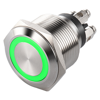 Interrupteur à bouton-poussoir en aluminium 22 mm 1NO1NC, courant élevé 10A 250V AC/DC IP65, électroménager, alternative aux boutons-poussoir plus petits