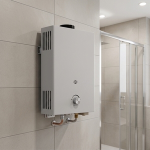 <span class=keywords><strong>Chauffe</strong></span>-<span class=keywords><strong>eau</strong></span> à gaz sans réservoir GPL/GN 6L 8L 10L avec échangeur de chaleur en cuivre, allumage par batterie, évacuation naturelle pour usage domestique extérieur - Product Image 1