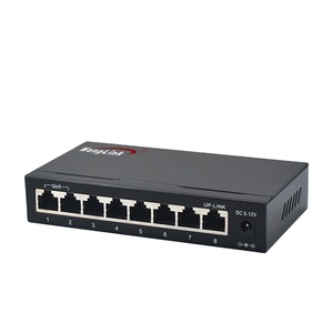 Oem ODM Gigabit 8 RJ45 cổng <span class=keywords><strong>Ethernet</strong></span> không được quản lý chuyển đổi với QoS VLAN hỗ trợ 10Gbps Công suất vỏ kim loại Mạng chuyển đổi mở rộng - Product Image 2