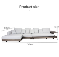 OEM/ODM LED Light Nordic Living Room Sleeper Sofá de tela de gran tamaño Sofá modular Sofás de cuero en forma de l Sofás seccionales