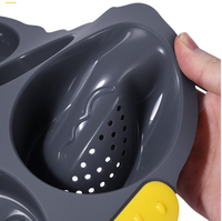 Moule à muffins en silicone 6 cavités, moule à pain à hamburger, antiadhésif, qualité alimentaire, résistant à la chaleur, passe au lave-vaisselle
