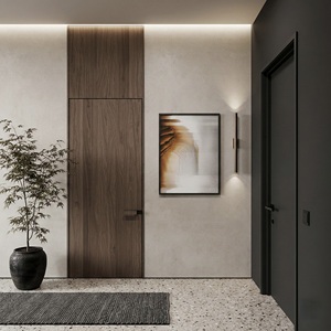 Puerta Invisible de Diseño Moderno, <span class=keywords><strong>Puertas</strong></span> <span class=keywords><strong>Ocultas</strong></span> en la Pared de Madera, <span class=keywords><strong>Marco</strong></span> de Aluminio, Puerta Interior Moderna para Dormitorio, Puerta <span class=keywords><strong>Sin</strong></span> <span class=keywords><strong>Marco</strong></span> a Ras de la Pared - Product Image 6