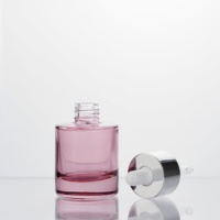 Flacon compte-gouttes de sérum en verre rose écologique de luxe de 30ml bouchon à vis personnalisé huile essentielle conteneur vide nouveau élégant