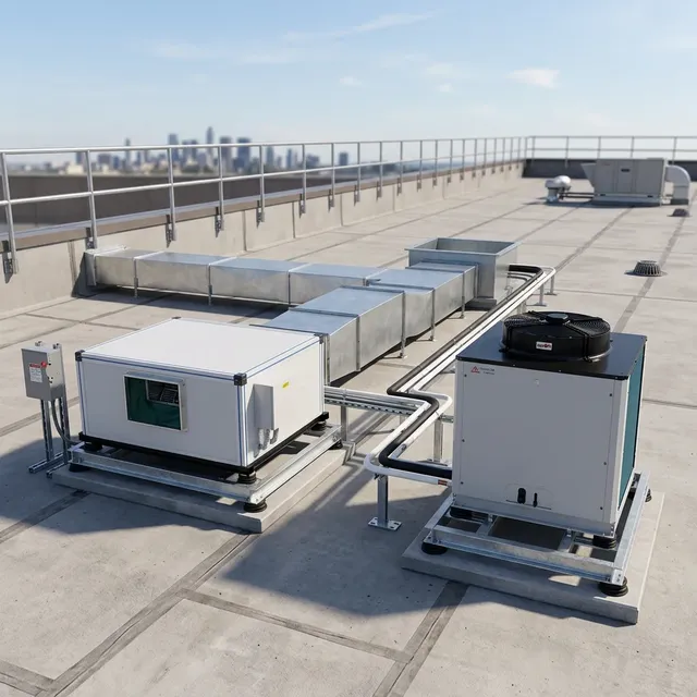 Roof Mounted AC Packaged Rooftop Hvac Industrial Commercial air Conditioner Unit System AHU Air Handling Unit