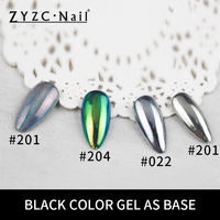 ZYZC personnalisé UV Gel ongles poudre marque privée Aurora miroir Chrome sirène holographique Pigment effet LED pour bricolage Extension