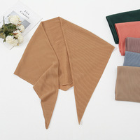 Écharpe en mousseline de soie de couleur unie, carré froissé, hijab pour femmes musulmanes, châle plissé et froissé, 100x100cm, vente en gros