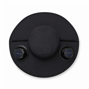 Sombrero de Pescador con Ventilador USB y Energía Solar, Ala Ancha, Resistente a los Rayos UV, para Campismo y Pesca al Aire Libre, Color Verde Militar - Product Image 2