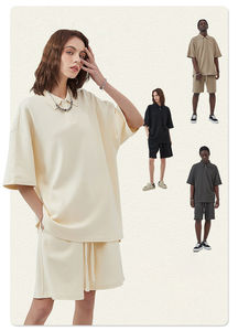 Vente chaude populaire 250gms polyester coton Polo T-shirt surdimensionné goutte épaule vierge broderie personnalisée Logo Polo T-shirt - Product Image 2