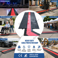 Protector de Cables TPU de Alta Resistencia de 3, 4 y 5 Canales, Rampa para Cables para Exposiciones, Conciertos y Seguridad en Almacenes