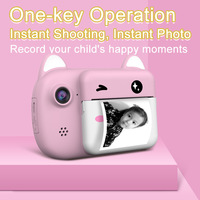 Pour Les Enfants Impression Instantanée Caméra 2.4pixels 1080p HD 2.4 Pouces Photos Vidéo Imprimante Thermique