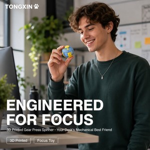 TONGXIN Spinner Antistress a Ingranaggi Stampato in 3D, Giocattolo da Scrivania Rotante, Antistress per Concentrazione, <span class=keywords><strong>Regalo</strong></span> da Collezione per Ufficio, Vendita all'Ingrosso OEM - Product Image 4