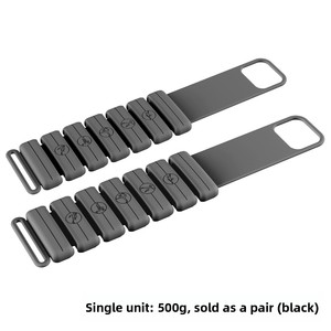 Pulsera de silicona transfronteriza con peso ajustable para yoga, fitness, entrenamiento, leggings con velcro, saco de arena para correr, 2 unidades - Product Image 5