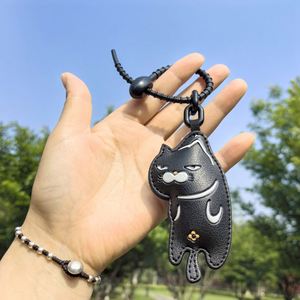 Fashion Gift PU Leather Keychain Black <b>Star</b> Flower Christmas Tree Keychain Bag Ornaments Hanging Pendants Keyrings - Product Image 5