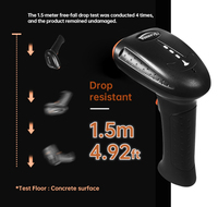 Escáner de Códigos de Barras Inalámbrico WCMI 1D 2D, Lector de Códigos QR con Cable USB, Escáner Portátil de Mano para Almacén