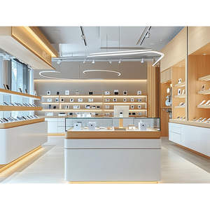 Tùy chỉnh sang trọng điện thoại di động hiển thị Showcase cửa hàng phụ kiện truy cập điện thoại di động trường hợp tủ trưng bày với LED - Product Image 6